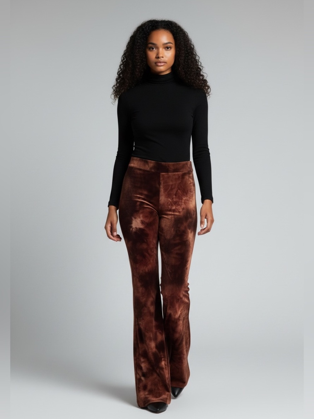 KANTHA BAE Brown Tie Dye Flare Pants Cotton various sizes Boho Festival